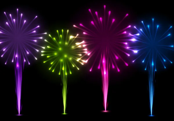 Fondo de fuegos artificiales de color festivo . — Vector de stock