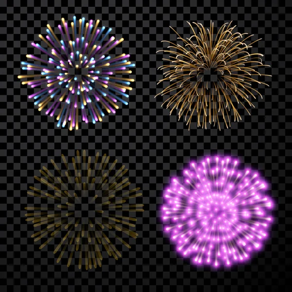 Festlig fireworks set. — Stock vektor