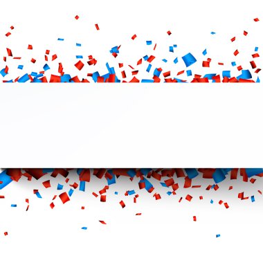 Konfeti kağıdı kutlama afiş.