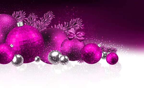 Kerstkaart ballen — Stockvector