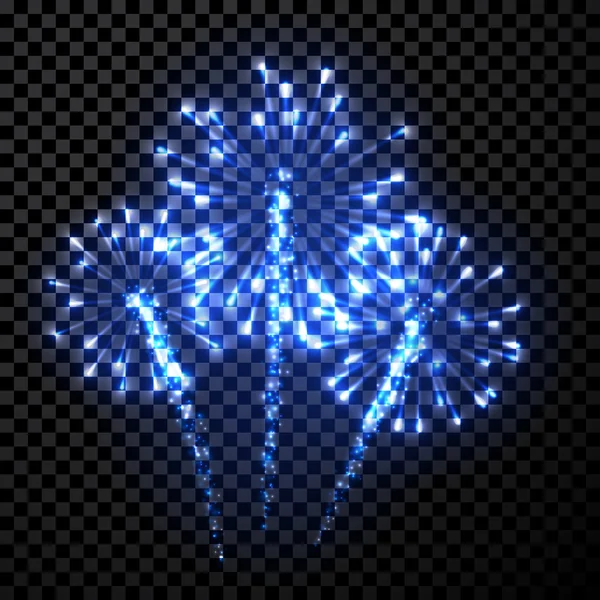 Fête fond de feu d'artifice bleu . — Image vectorielle