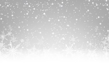 Kar taneleri ile kış kartı