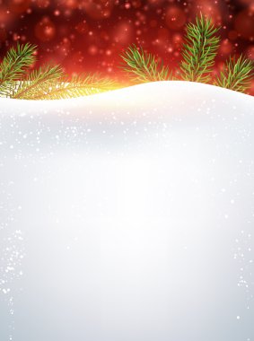 Yeni yıl kartı çam dalları ile