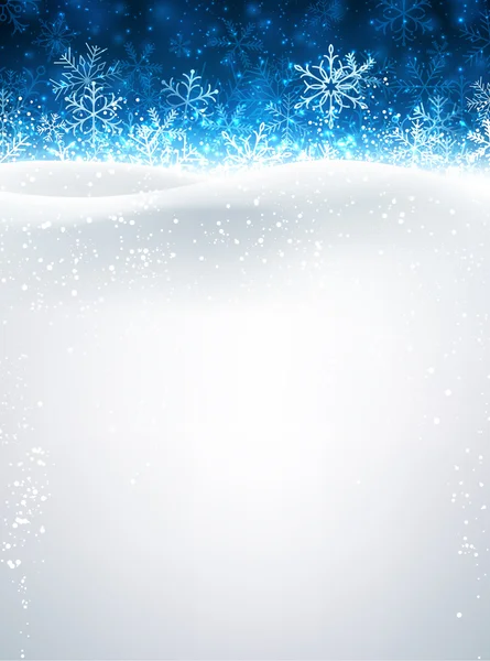 Invierno Navidad copos de nieve — Vector de stock