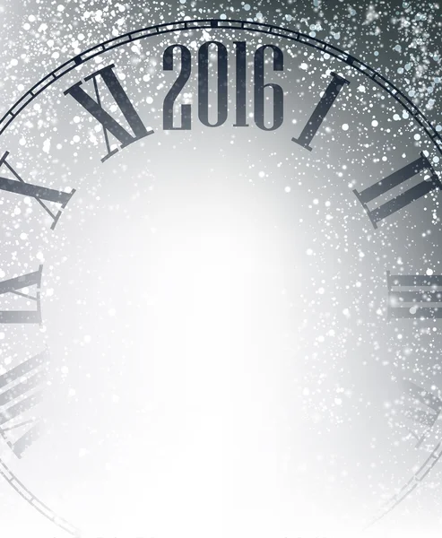 New Year sparkling clock — Stock Vector