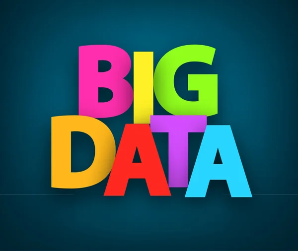 Panneau Big Data coloré . — Image vectorielle