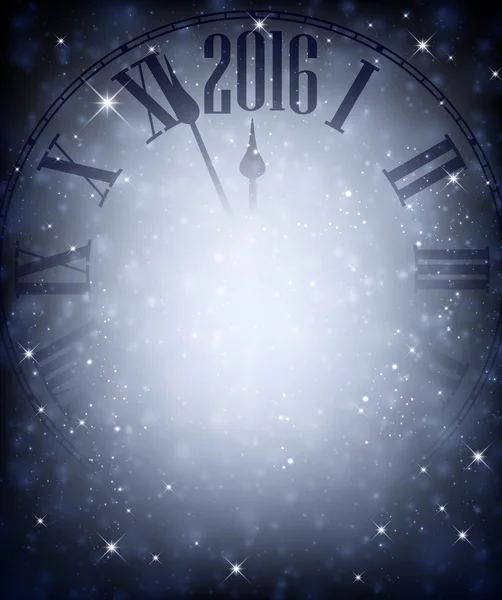 Nya året mousserande klocka — Stock vektor
