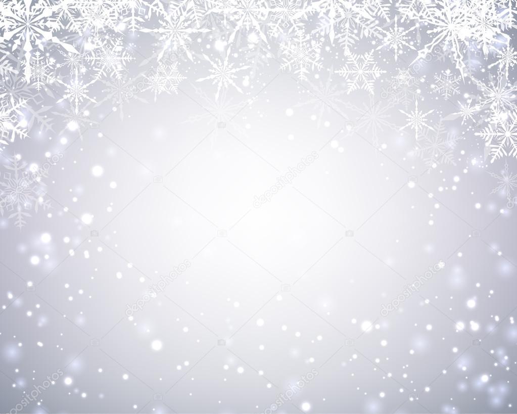 Winter card with snowflakes