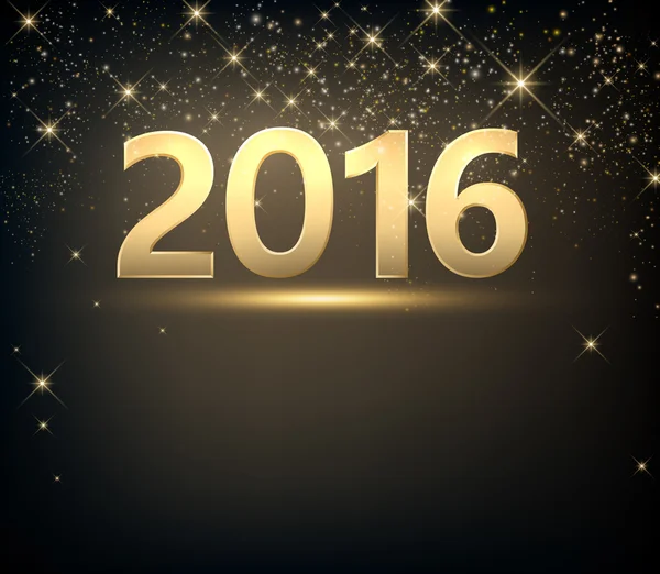 2016 nyår Gratulationskort — Stock vektor