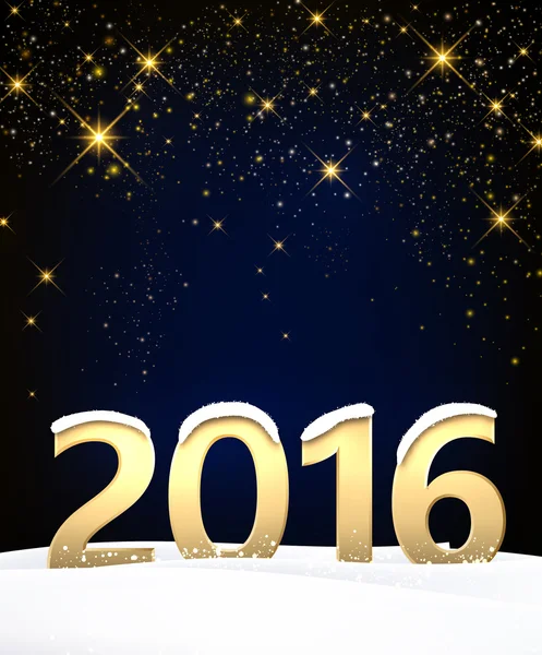 2016 nyår Gratulationskort — Stock vektor