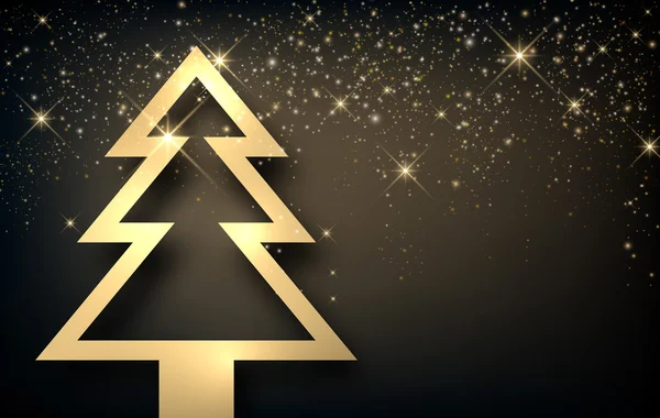 Árvore de Natal e brilhos — Vetor de Stock