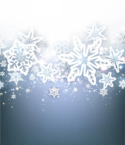 Winter snowflakes greeting card — Stock Vector