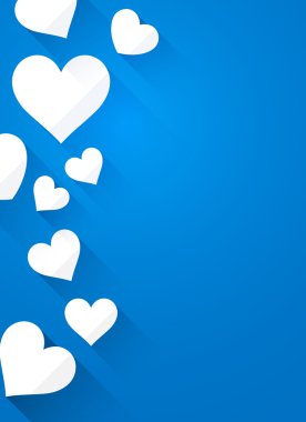 Valentine'nın arka plan beyaz kupa ile.