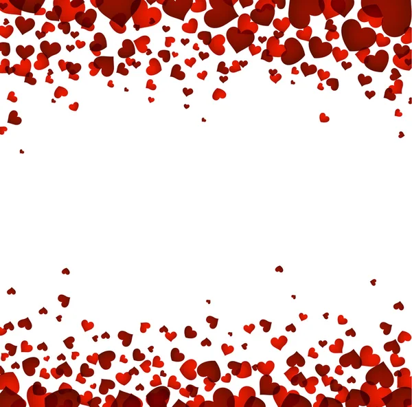 Fond avec des cœurs rouges. — Image vectorielle