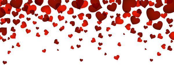 Background with red hearts.