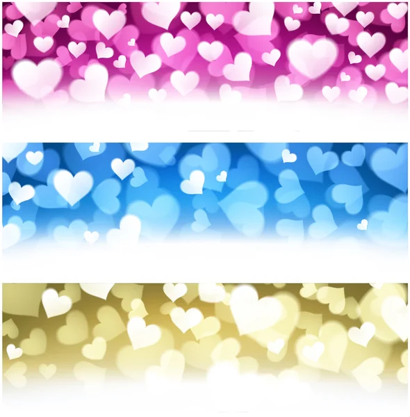 Valentine backgrounds set. — Stock Vector