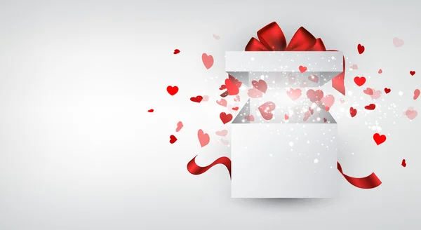 Valentine's background with gift. — Stock Vector