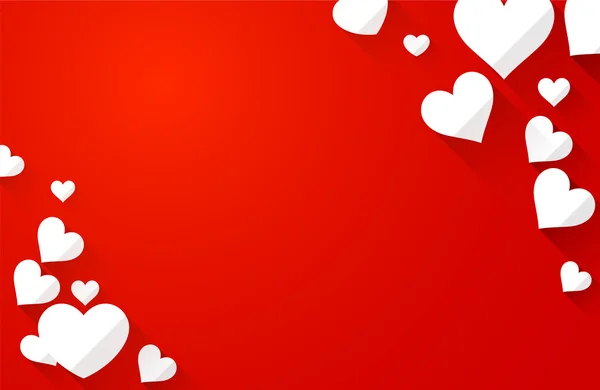 Fond Saint-Valentin avec des cœurs blancs . — Image vectorielle