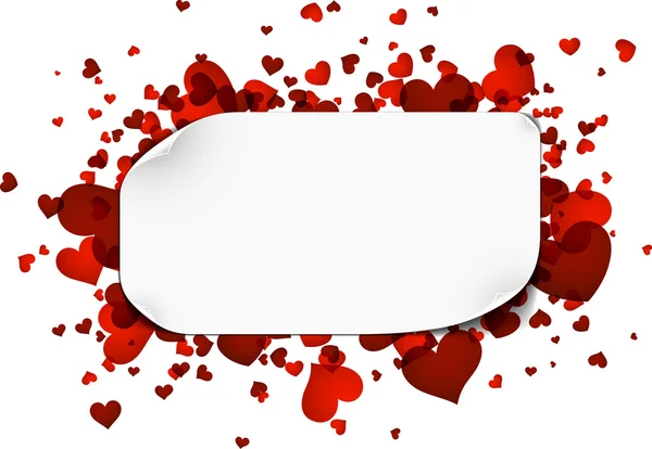 Background with red hearts. — Stock Vector