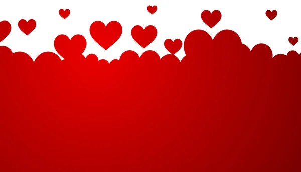 Background with red hearts. — Stock Vector