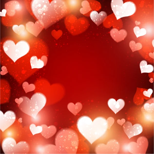 Fondo de San Valentín con corazones. — Archivo Imágenes Vectoriales