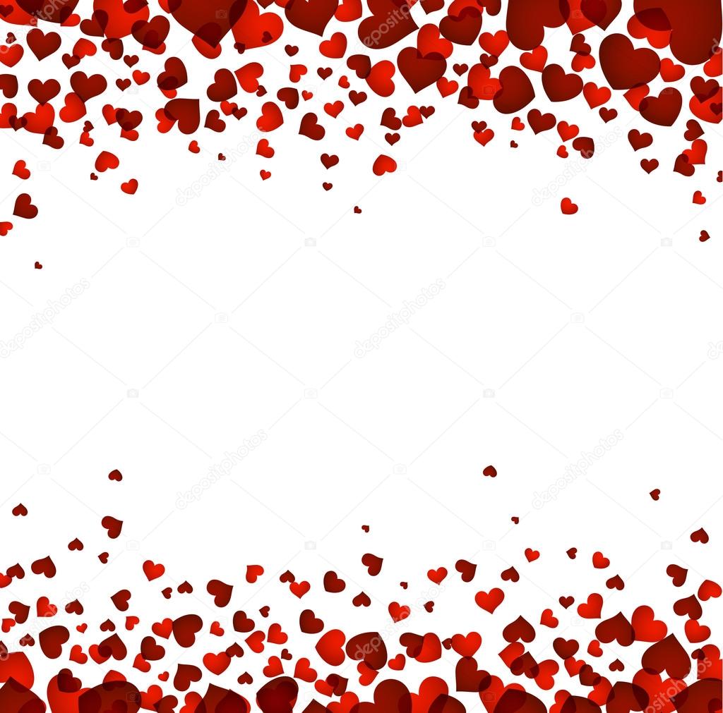 Background with red hearts.