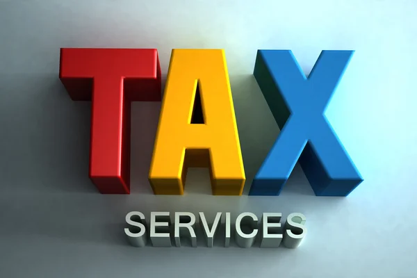 Tax services 3D render graphic illustration