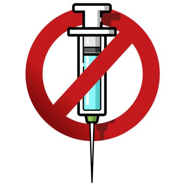 Aşı reddi sembolü çizimi