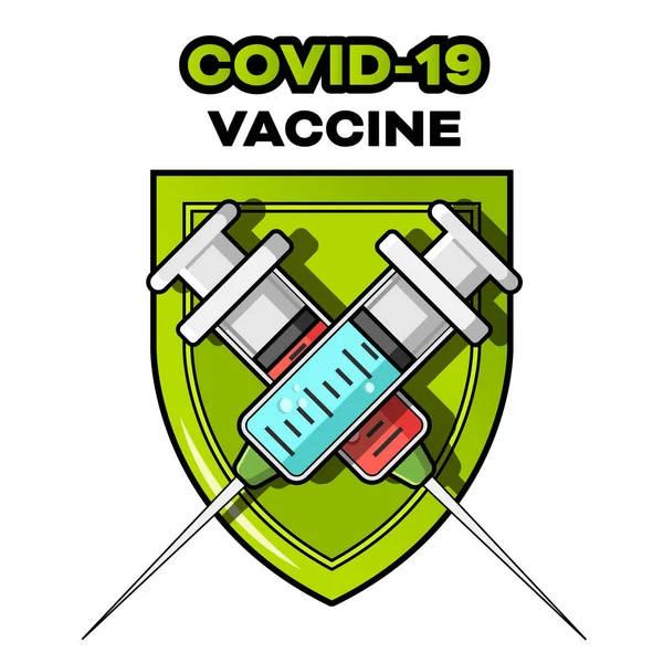ワクチン保護 Covid — ストックベクタ