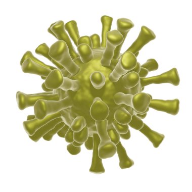 Coronavirus covid 19 konsept için 3D virüs üretimi.