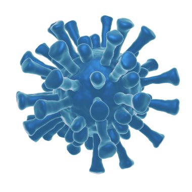 Coronavirus covid 19 konsept için 3D virüs üretimi.