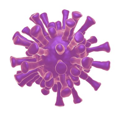 Coronavirus covid 19 konsept için 3D virüs üretimi.