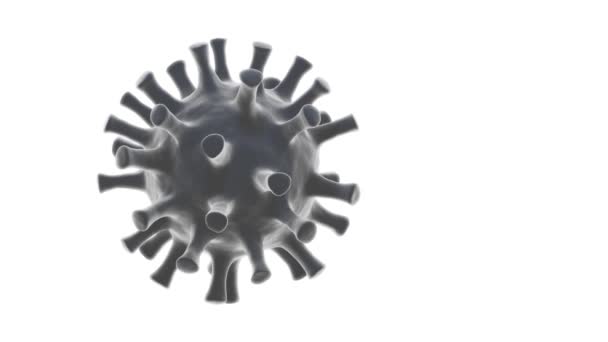Renderizado Virus Para Coronavirus Covid Conceptos Sobre Fondo Blanco — Vídeos de Stock