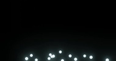 Sihirli konsept için rüya gibi bir ortamda beyaz kürelerin 3D görüntüsü.