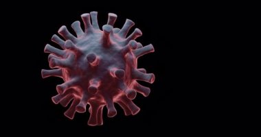 Şeffaf arkaplan üzerinde Coronavirus covid 19 konsept için dönen bir virüsün 3 boyutlu canlandırması.