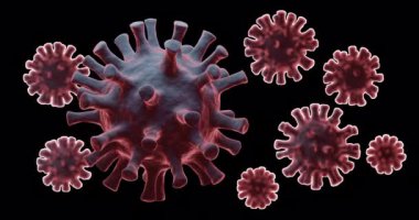 Şeffaf arkaplan üzerinde Coronavirus covid 19 konsept için dönen bir virüsün 3 boyutlu canlandırması.