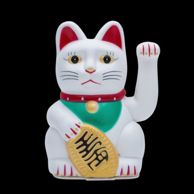 izole servet ya da şanslı kedi 