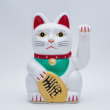 izole servet ya da şanslı kedi 