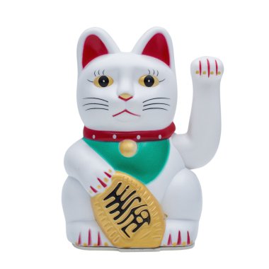 izole servet ya da şanslı kedi 