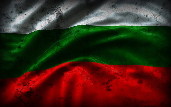 Hermosa bandera de Bulgaria ondeando en el viento — Foto de Stock