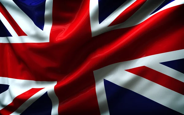 風になびかせてイギリスの美しい国旗 — ストック写真
