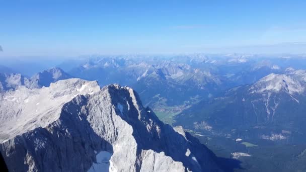Zbor Alpin Peste Zugspitze — Videoclip de stoc