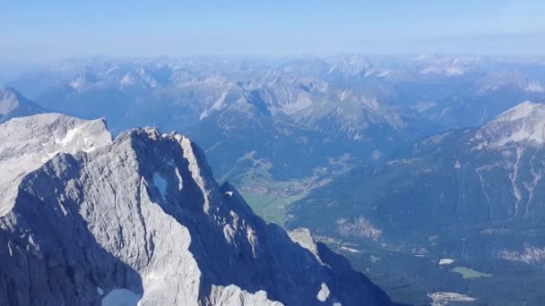 Αλπική Πτήση Πάνω Από Zugspitze — Αρχείο Βίντεο