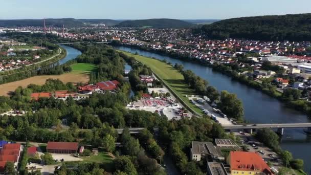 Drone Video Fra Kelheim Med Seværdigheder Byen – Stock-video