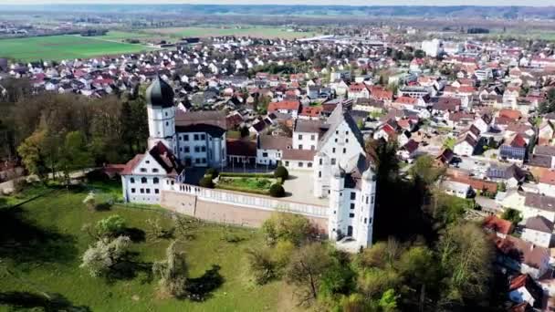 Drone Video Vhlin Castle Illertissen — Stock Video