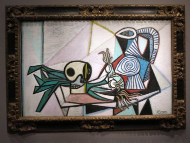 Still Life with Skull, Leeks, and Pitcher, March 14, 1945 clipart