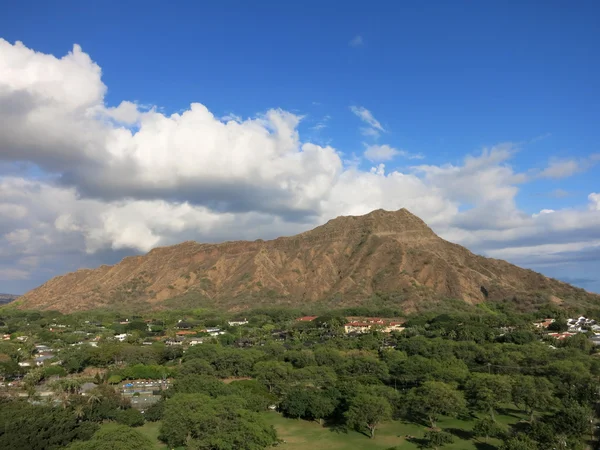 Diamondhead krater havadan görünümü — Stok fotoğraf