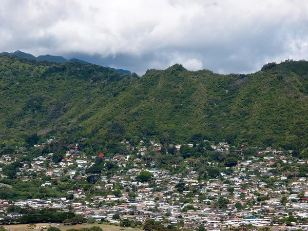 Vue aérienne de la vallée de Manoa — Photo