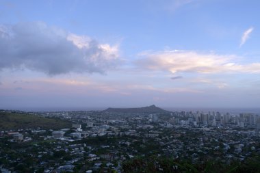 Honolulu şehrin havadan görünümü