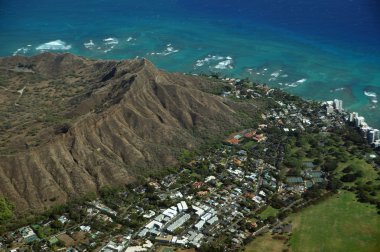 Diamondhead, Kapiolani Park, mahallenin havadan görünümü